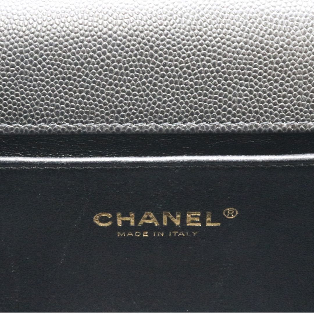 ボーイシャネル<br>チェーンショルダーバッグ<br>A67086<br>キャビアスキン<br>ブラック【USED】