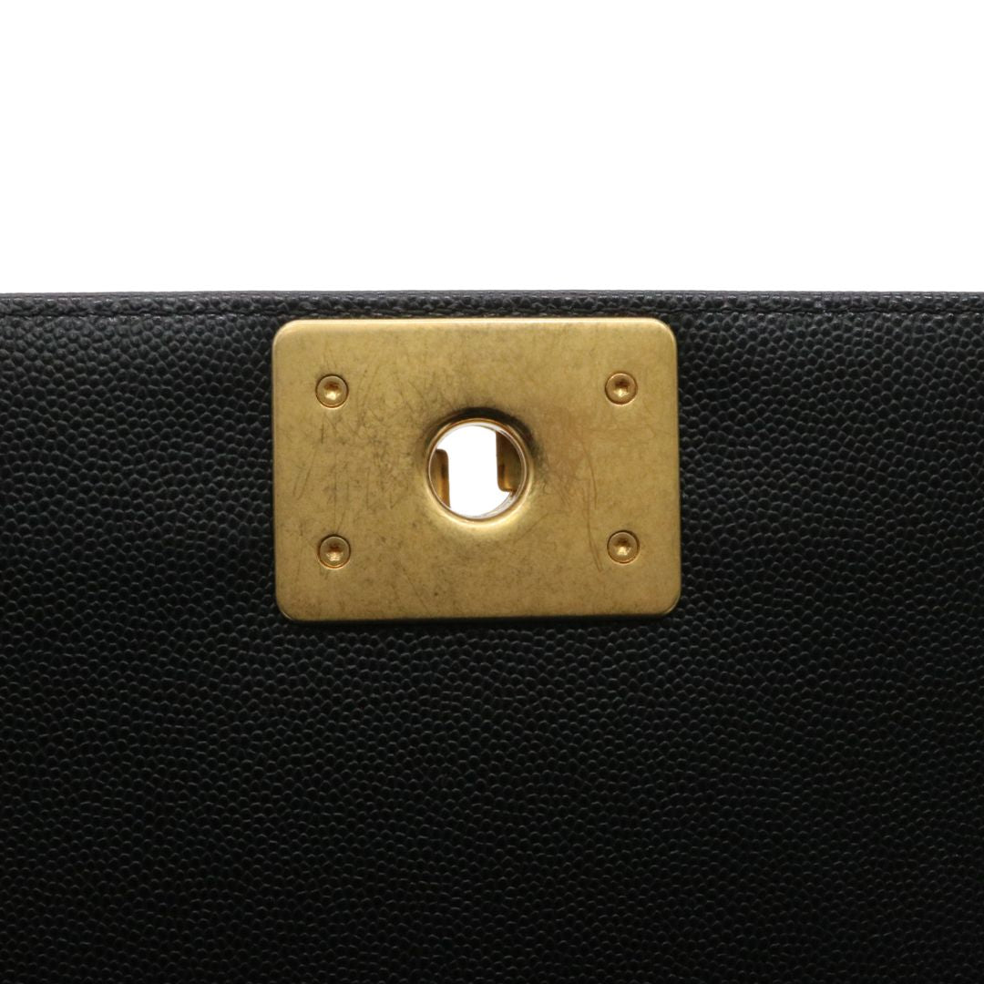 ボーイシャネル<br>チェーンショルダーバッグ<br>A67086<br>キャビアスキン<br>ブラック【USED】
