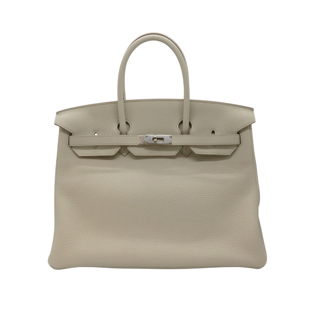 バーキン 35<br>トリヨンクレマンス<br>べトン/シルバー金具<br>【USED】