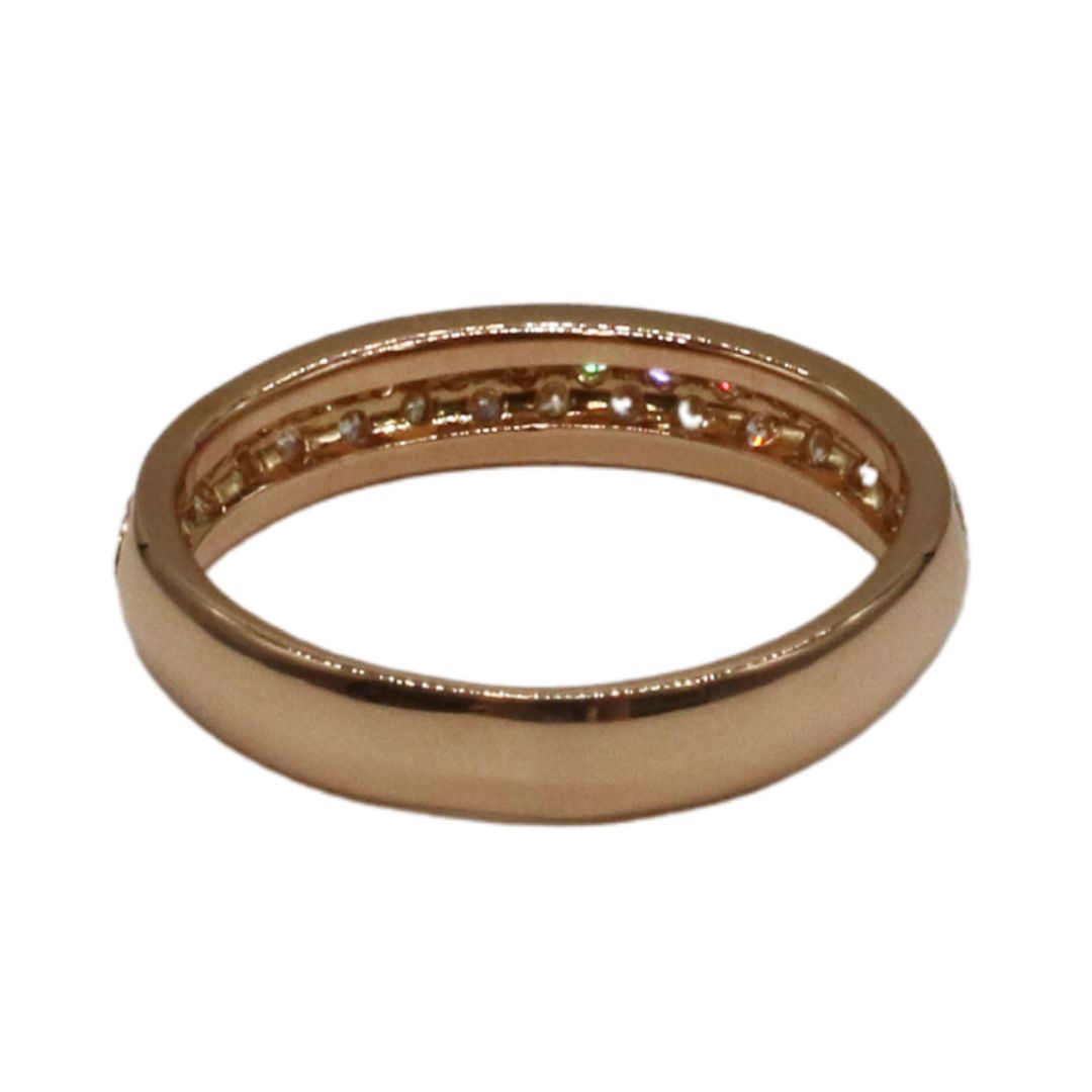 K18PG/D0.60ct<br>一文字ダイヤリング<br>【未使用品】