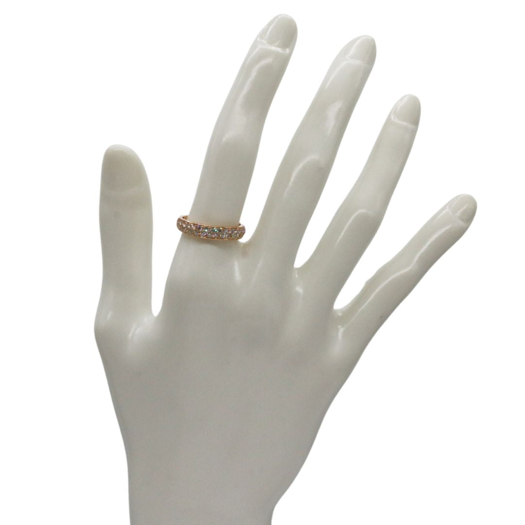 K18PG/D0.60ct<br>一文字ダイヤリング<br>【未使用品】