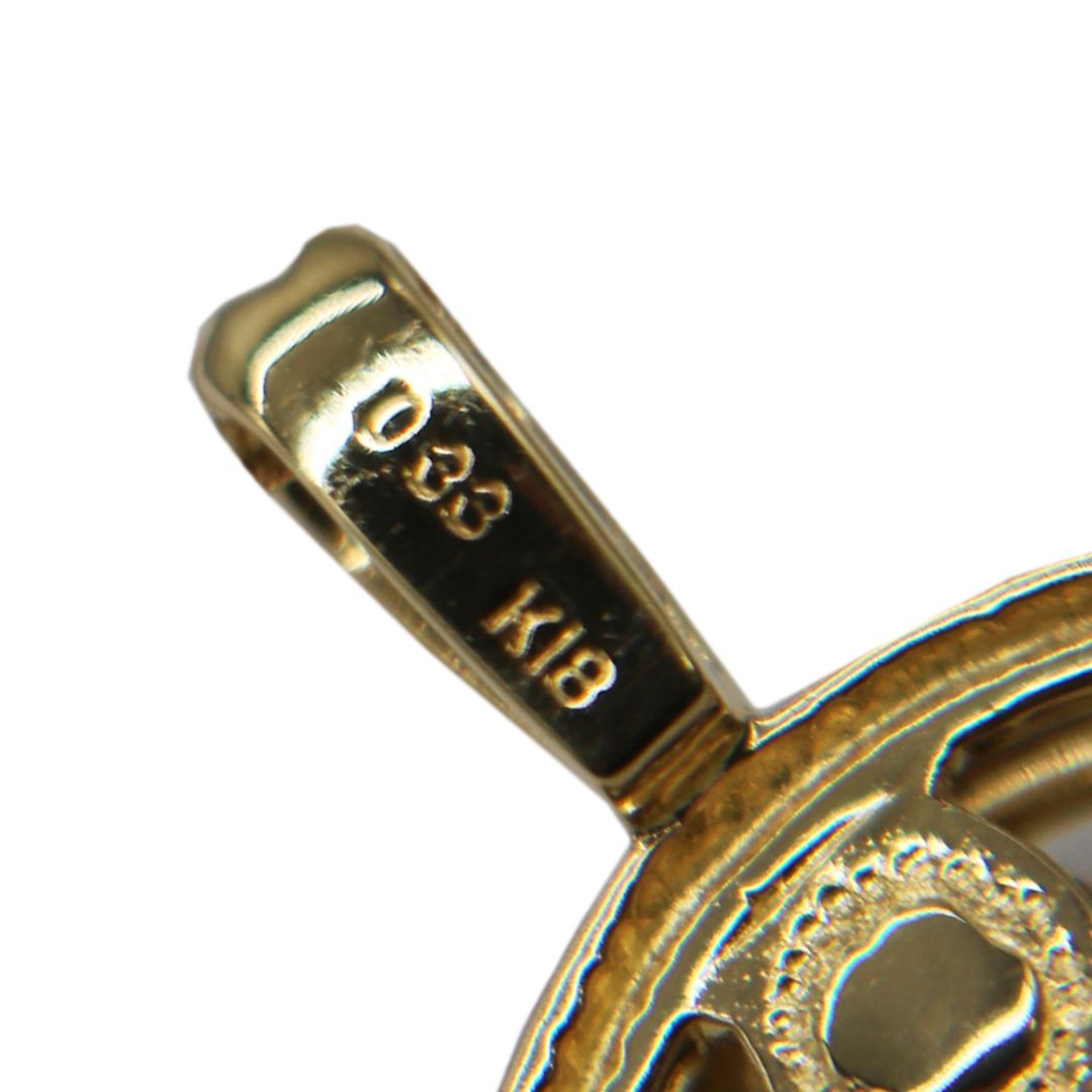 K18YG/D0.33ct<br>スウィングダイヤモンド<br>ペンダント<br>【未使用品】