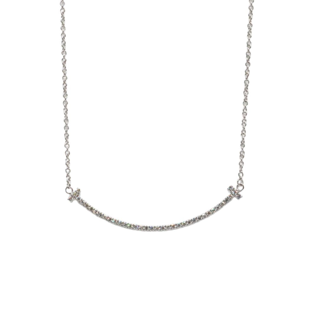 Tスマイル ペンダント<br>K18WG<br>63058793<br>【USED】