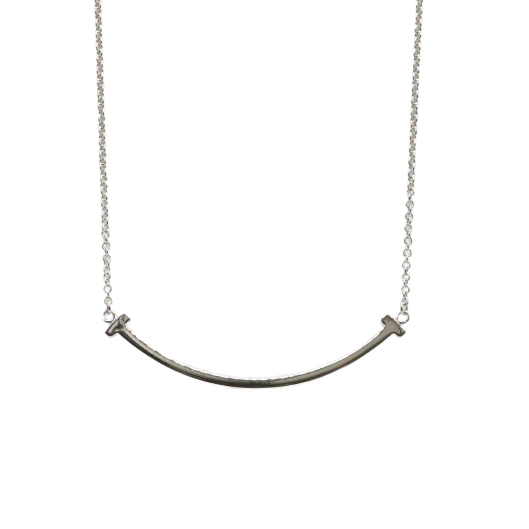 Tスマイル ペンダント<br>K18WG<br>63058793<br>【USED】