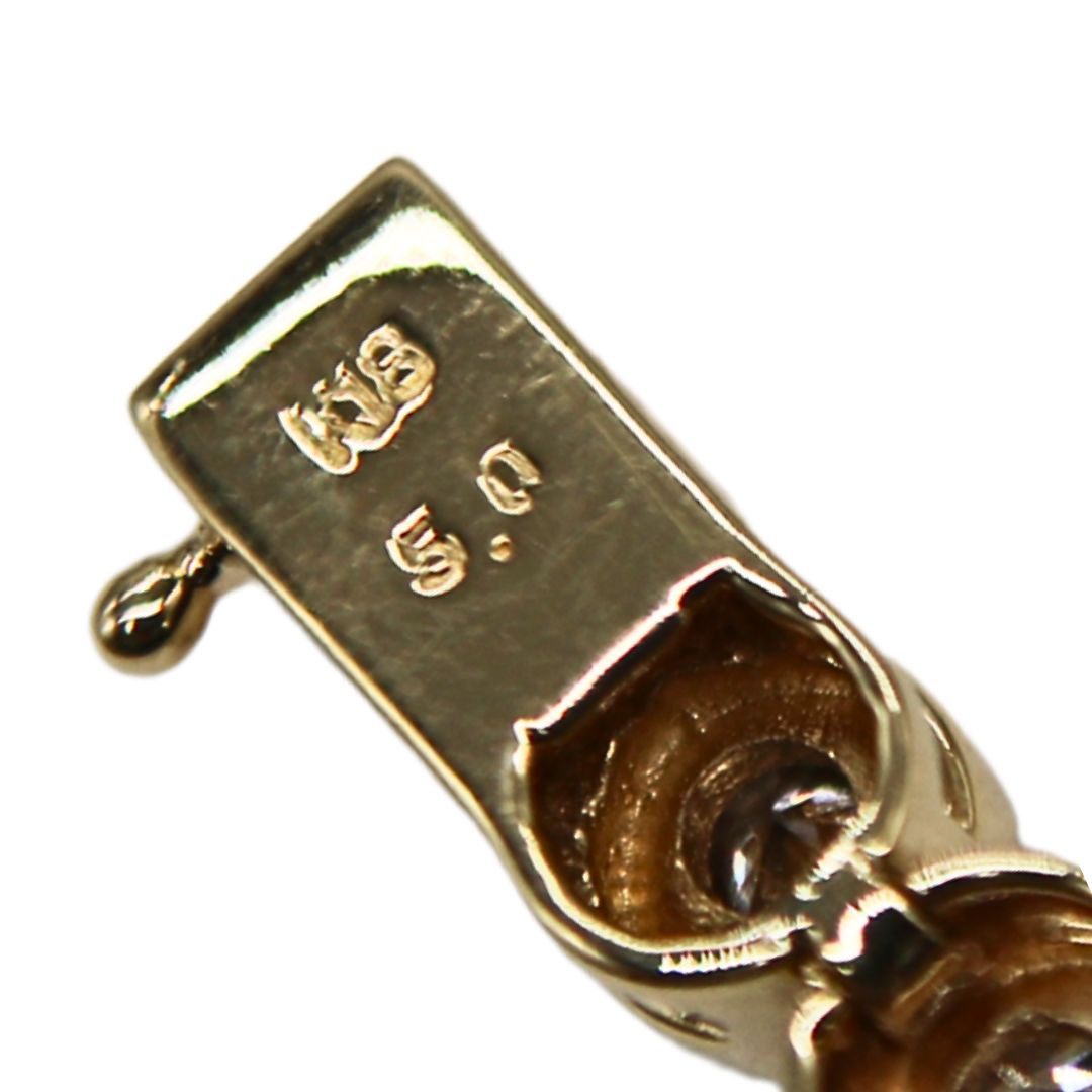 K18YG/D5.0ct<br>ダイヤモンド ラウンド<br>テニスブレスレット<br>【未使用品】