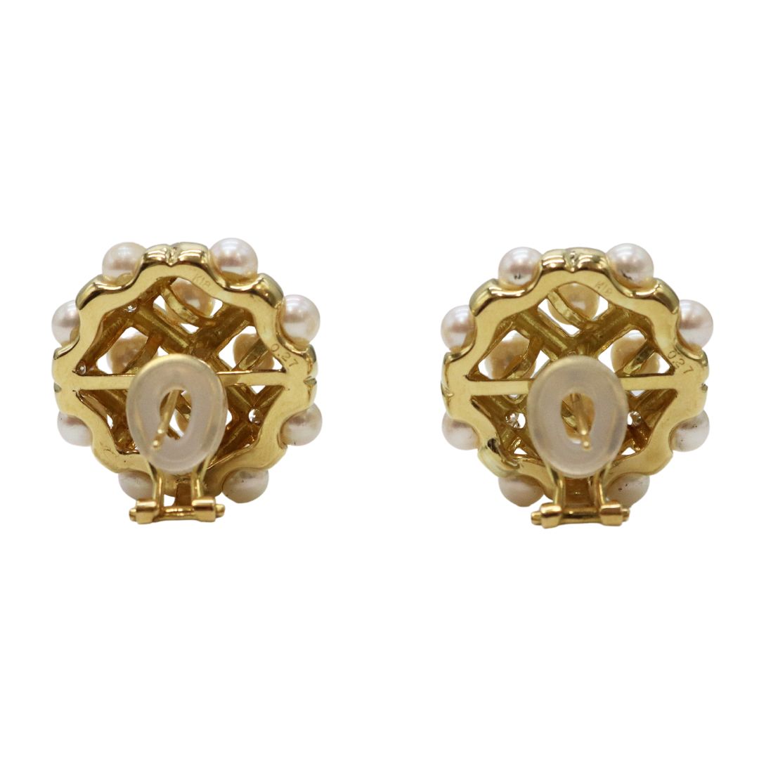 K18YG D0.27ct<br>ベビーパール ダイヤモンドピアス<br>【NEW】