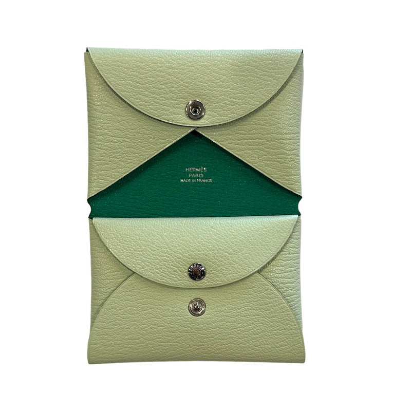 エルメス シェーブルミゾール カルヴィ デュオ ヴェールフィズ×ミント/SV金具【NEW】