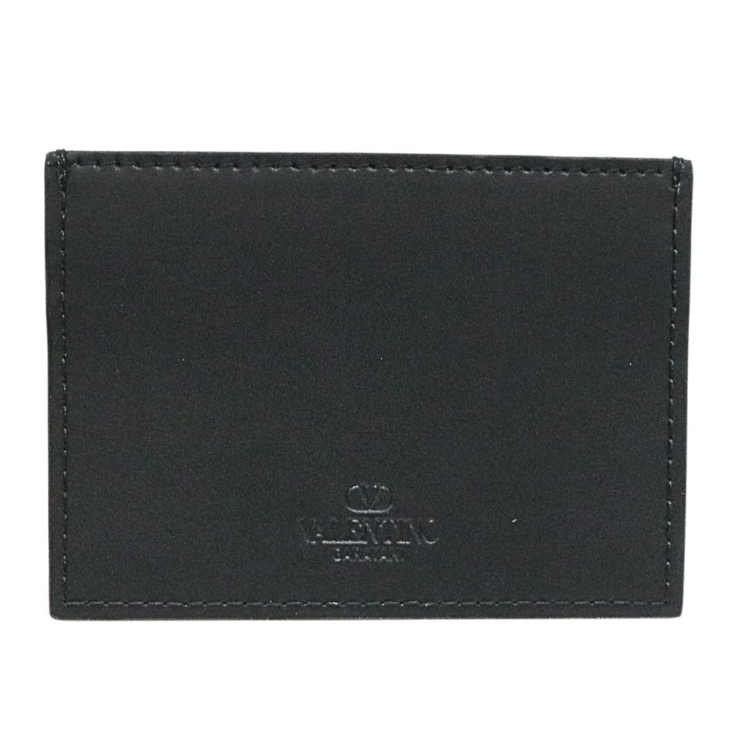 VLTNロゴスモールカードホルダー<br>レザー<br>ブラック<br>【未使用品】