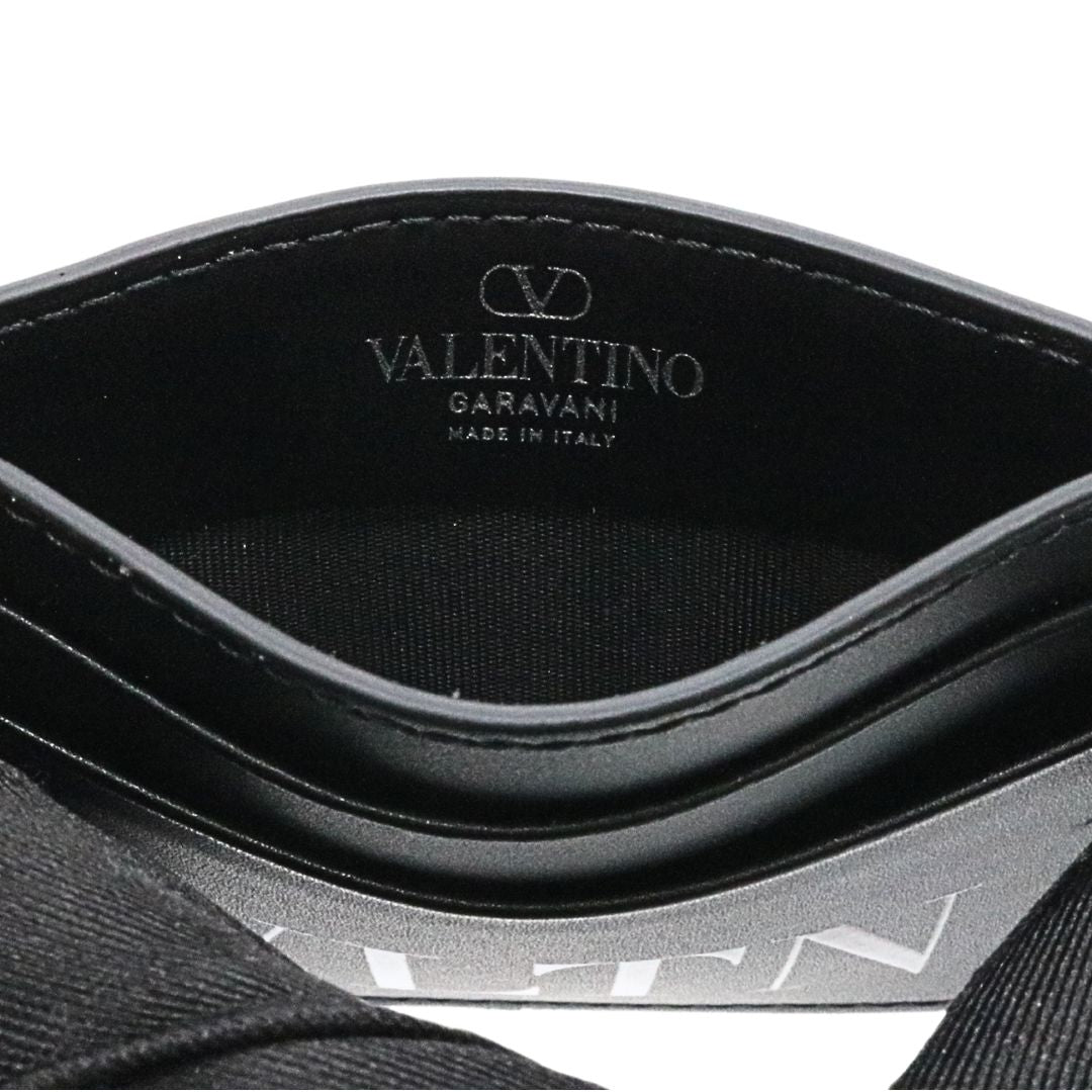 VLTNロゴスモールカードホルダー<br>レザー<br>ブラック<br>【未使用品】