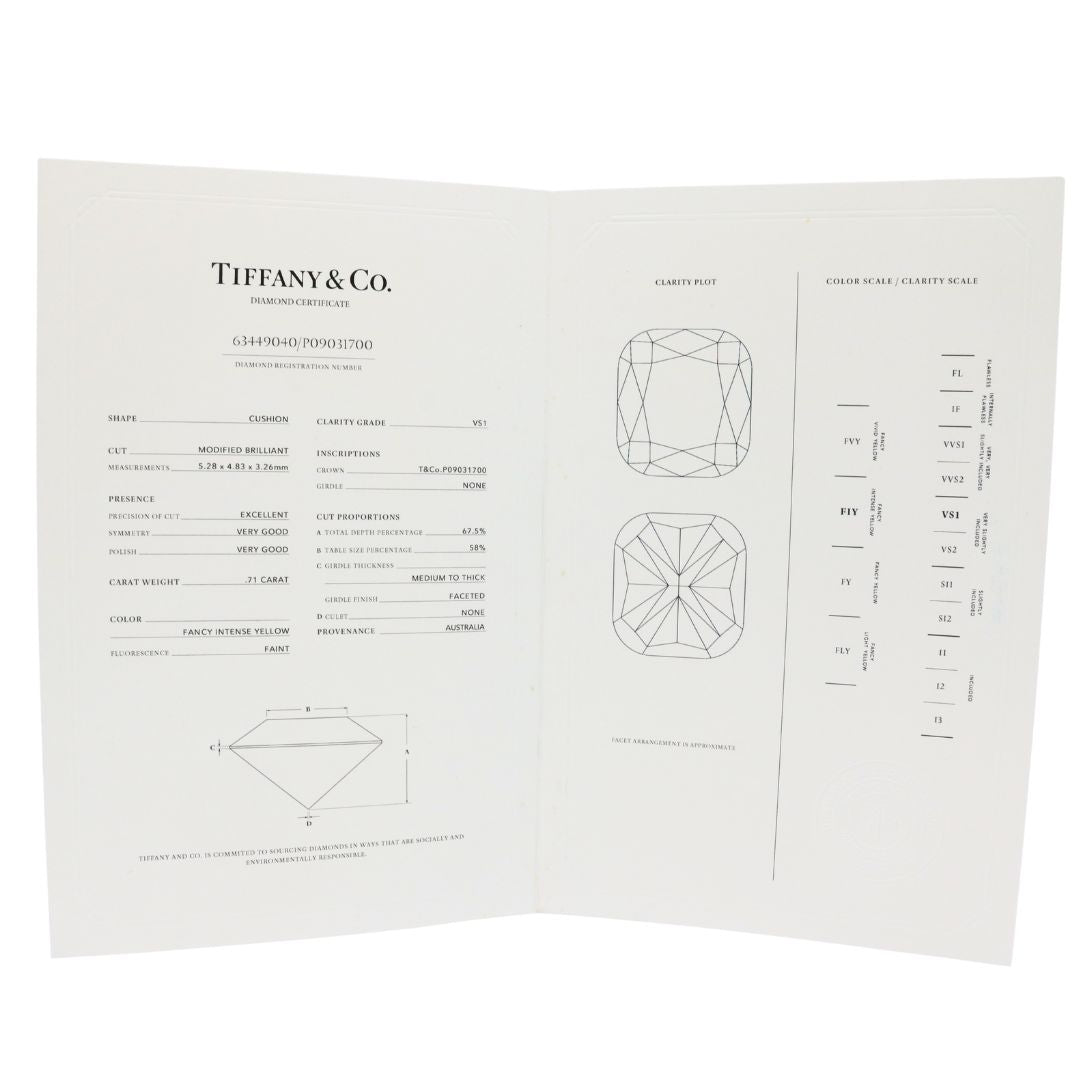 Tiffany&Co.【ティファニー】<br>バターカップ ペンダント<br>K18/PT950/D0.71ct<br>44388271<br>【USED】