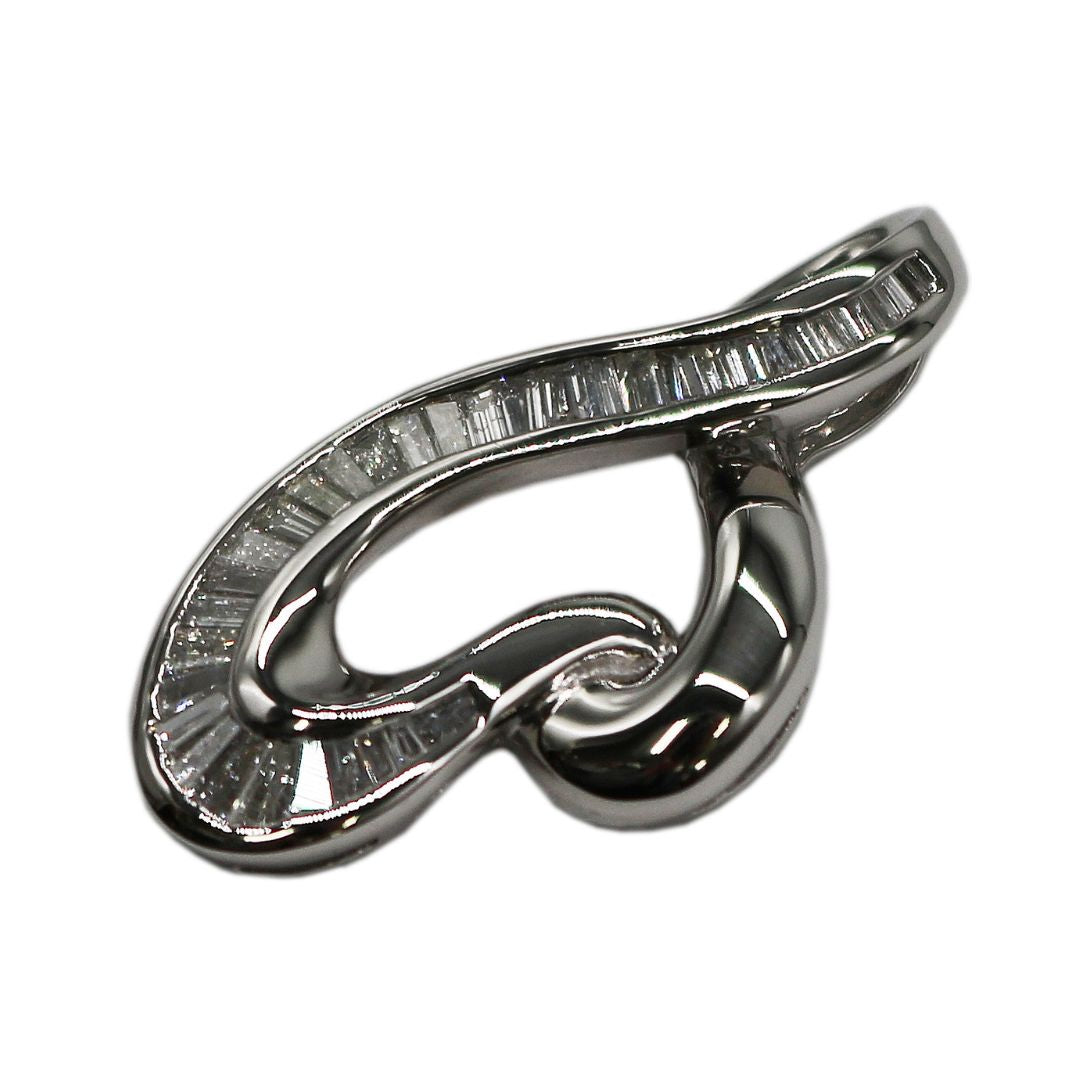 PT900/D0.70ct<br>バケットダイヤモンド<br>ペンダントトップ<br>【未使用品】