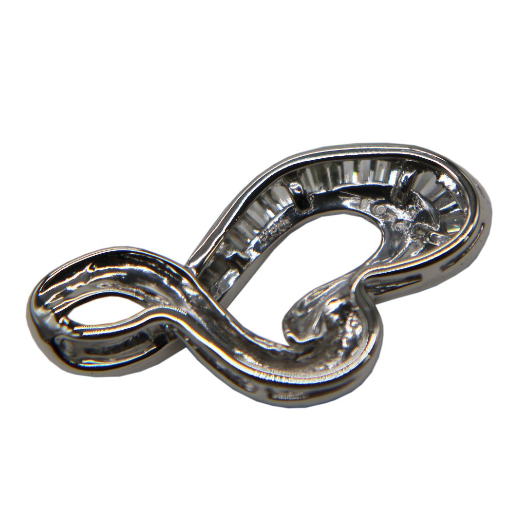 PT900/D0.70ct<br>バケットダイヤモンド<br>ペンダントトップ<br>【未使用品】
