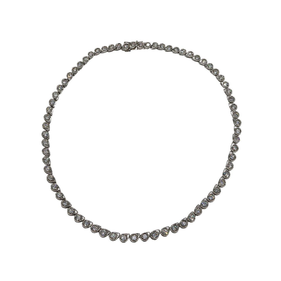 PT900/D10.28ct<br>ダイヤモンド テニスネックレス<br>【未使用品】