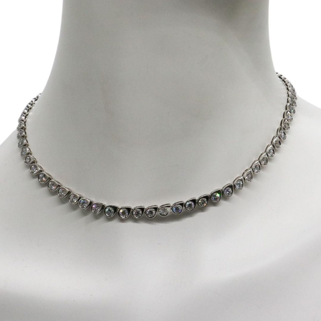 PT900/D10.28ct<br>ダイヤモンド テニスネックレス<br>【未使用品】