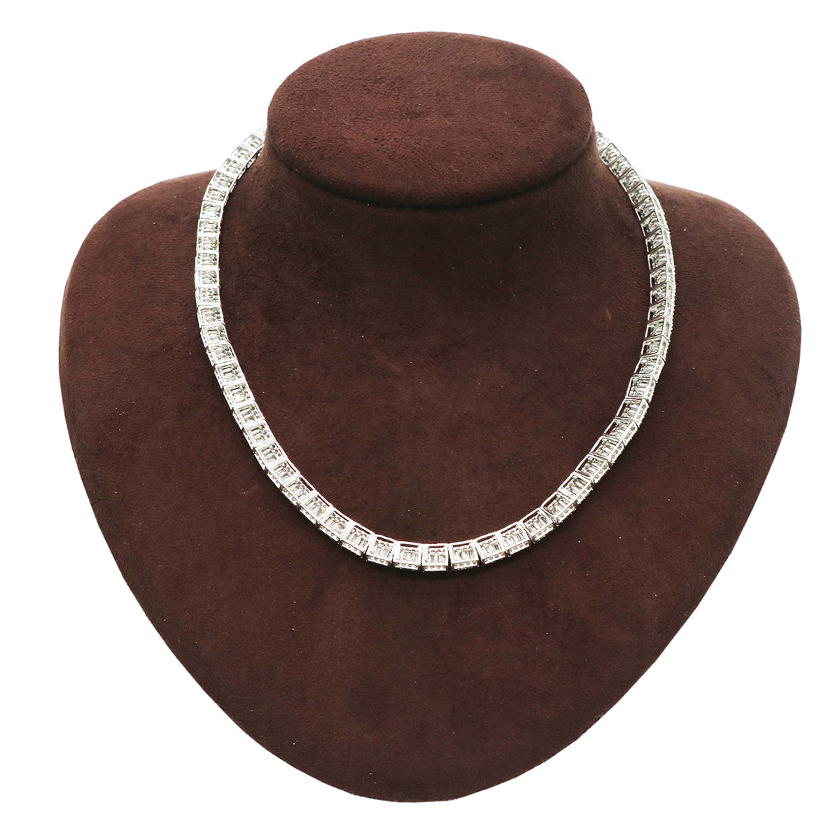 K18WG/D17.00ct バケットダイヤモンド テニスネックレス【新品】 Celebrity