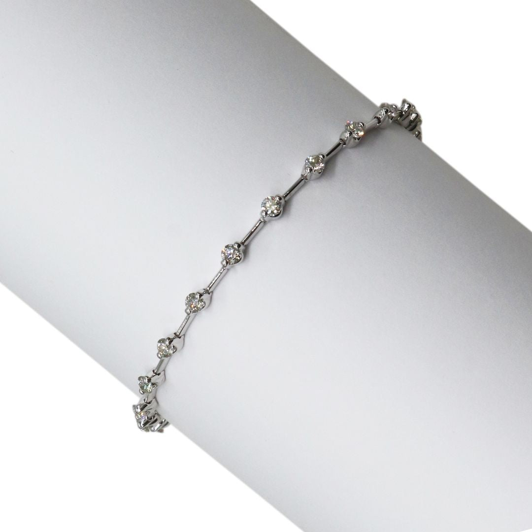 K18WG D2.00ct<br>ダイヤモンド テニスブレスレット<br>【未使用品】