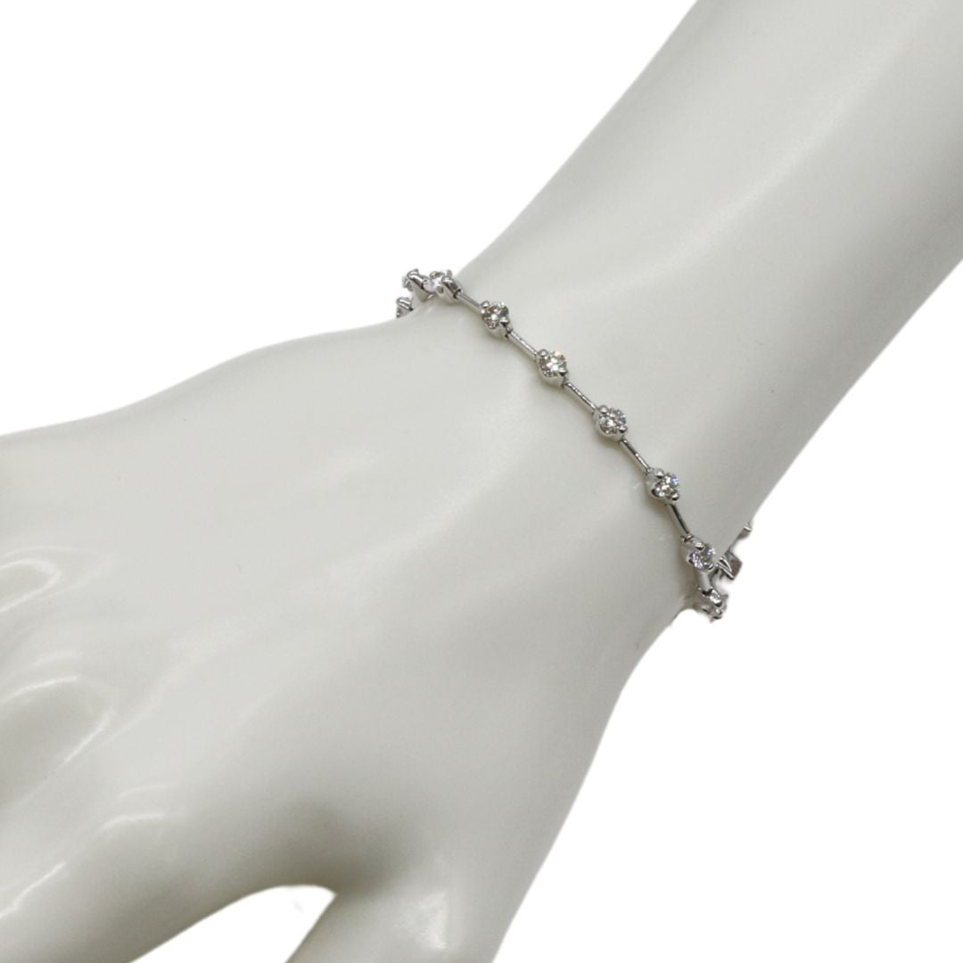 K18WG D2.00ct<br>ダイヤモンド テニスブレスレット<br>【未使用品】