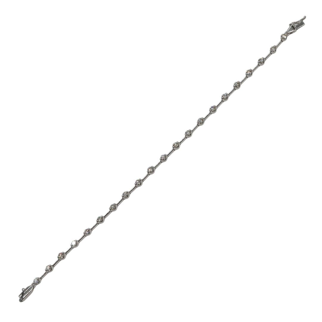 K18WG D2.00ct<br>ダイヤモンド テニスブレスレット<br>【未使用品】