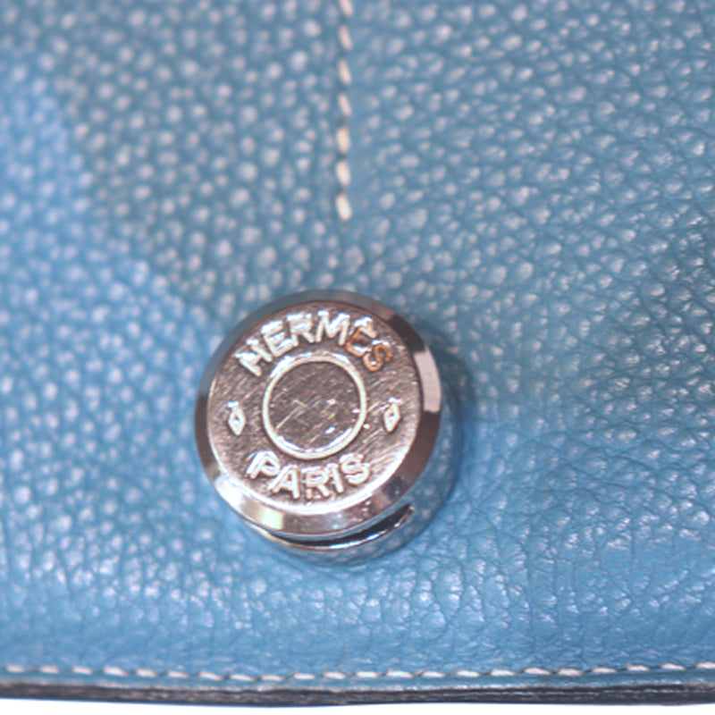 HERMES【エルメス】<br>トゴ<BR>ドゴンGM <BR>ブルージーン/SV金具<BR>【USED】