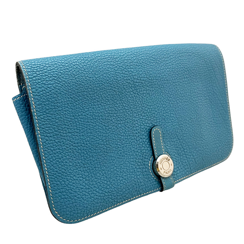 HERMES【エルメス】<br>トゴ<BR>ドゴンGM <BR>ブルージーン/SV金具<BR>【USED】