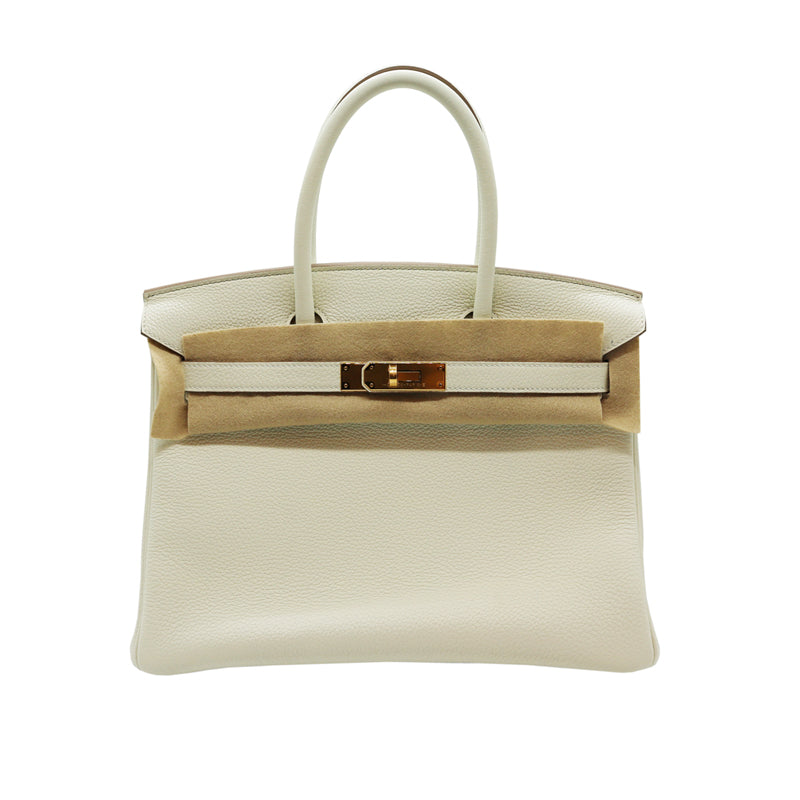 HERMES エルメス トゴ バーキン30 マッシュルーム ゴールド金具 
