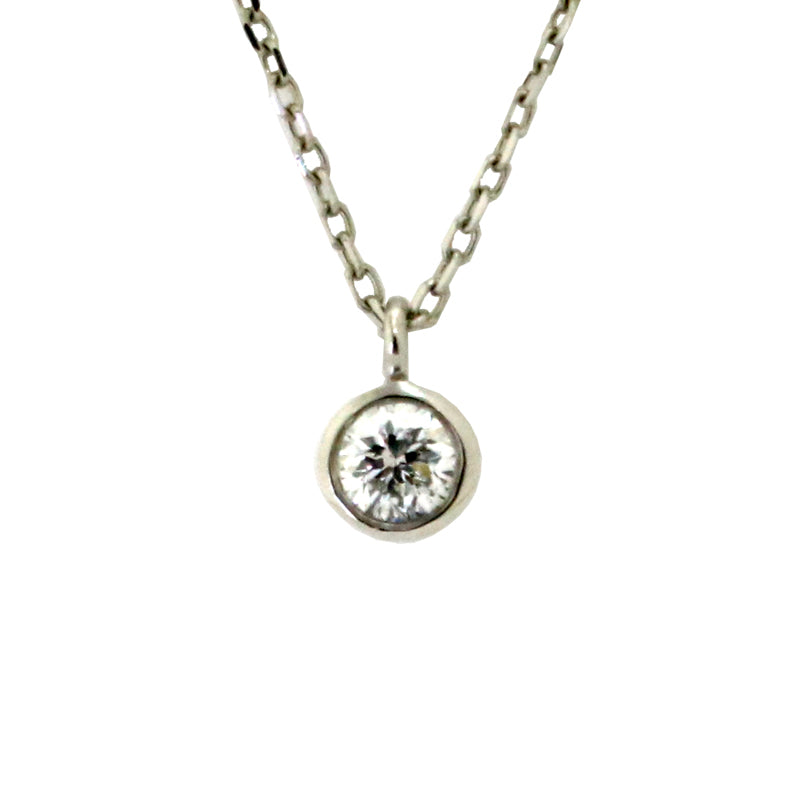 PT900/PT850/D0.08ct 一粒 ダイヤモンドペンダント【新品】