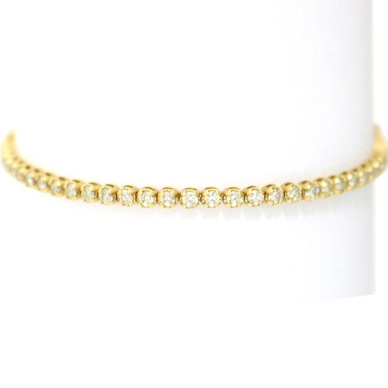 K18YG D2.00ct<BR>ダイヤモンド<BR>テニスブレスレット<BR>【NEW】