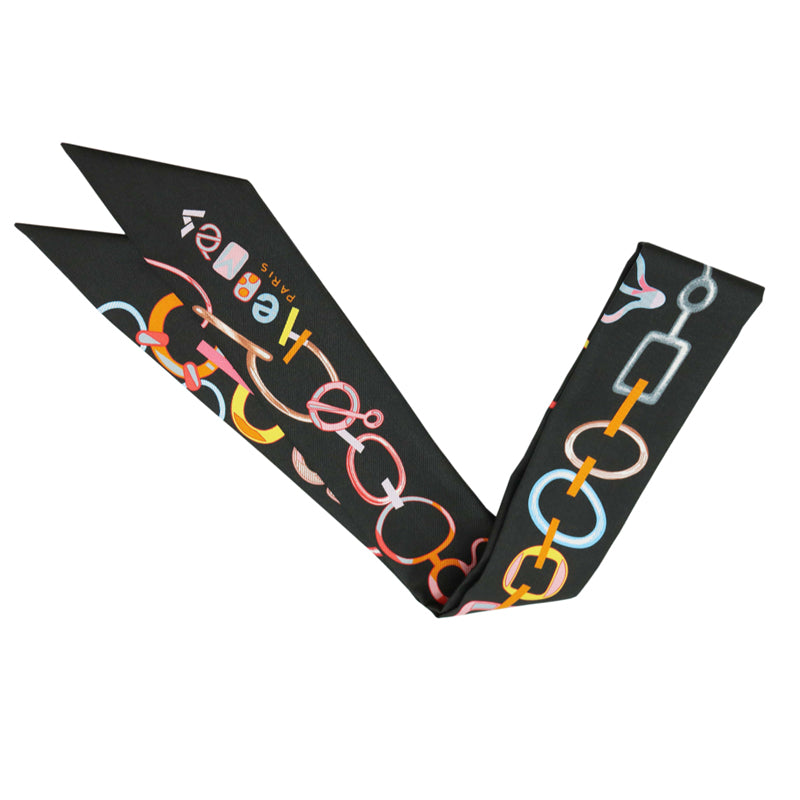 エルメス ツイリー ドレ バックル シルク ブラック【新品】