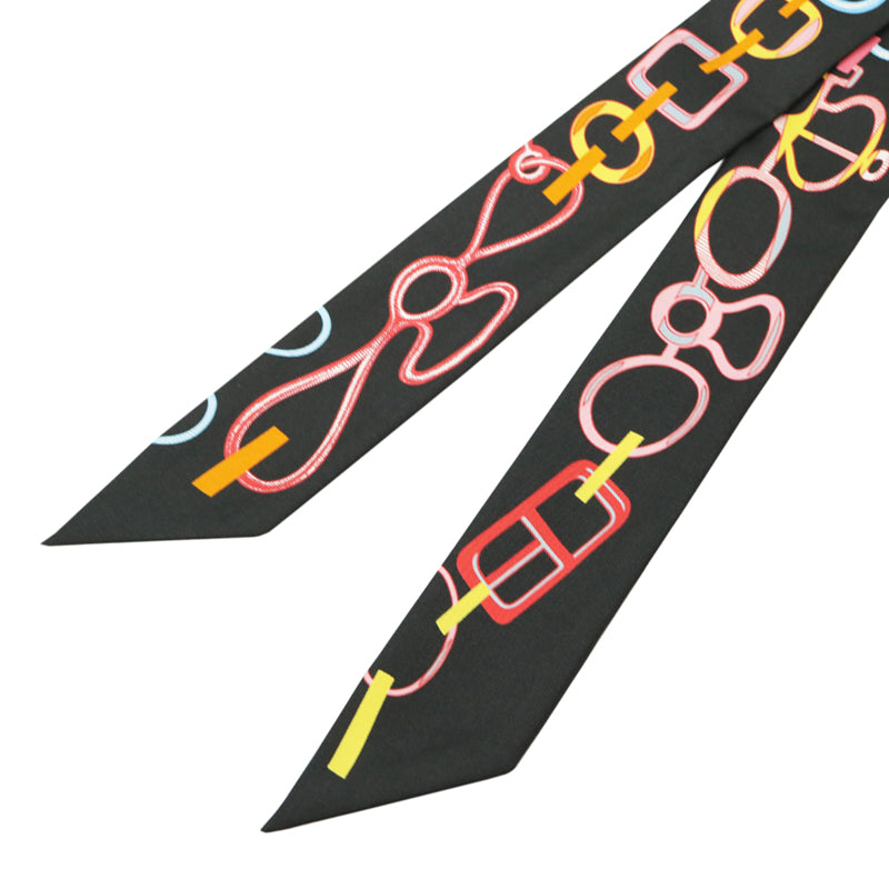 エルメス ツイリー ドレ バックル シルク ブラック【新品】