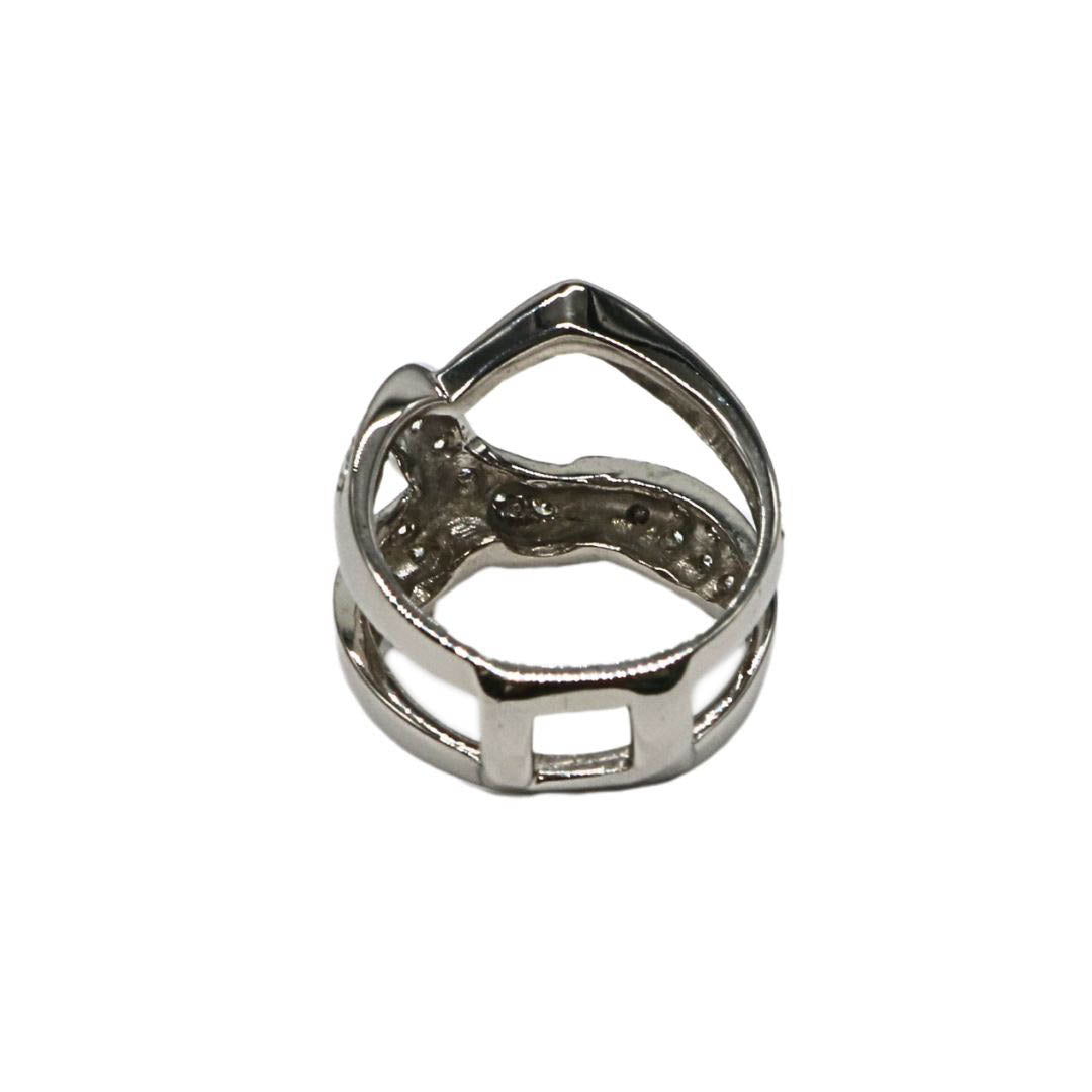 PT900/D0.67ct<br>ダイヤモンド クロス リング<br>【未使用品】