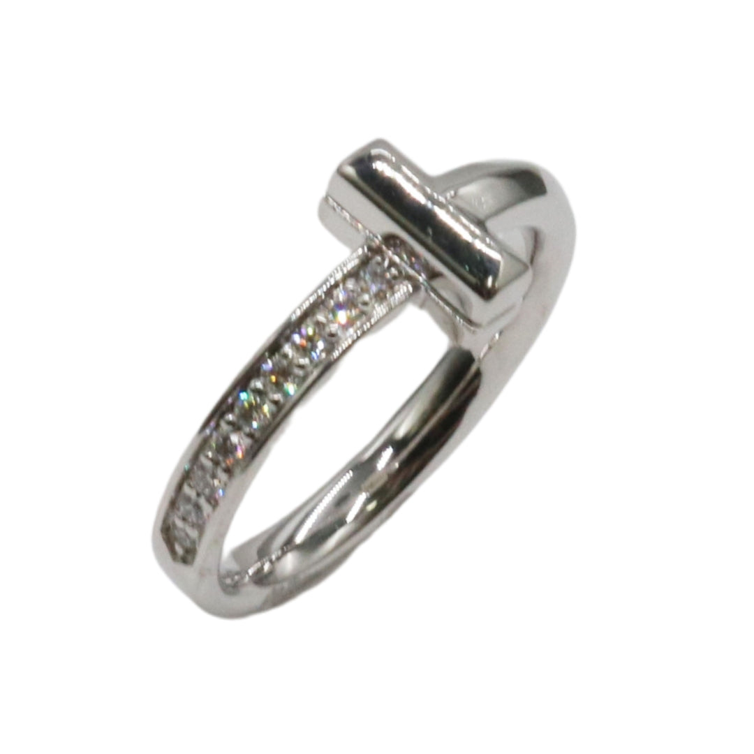 Tiffany&Co.【ティファニー】<br>ダイヤモンド Tワン リング<br>K18WG<br>67795555<br>【USED】