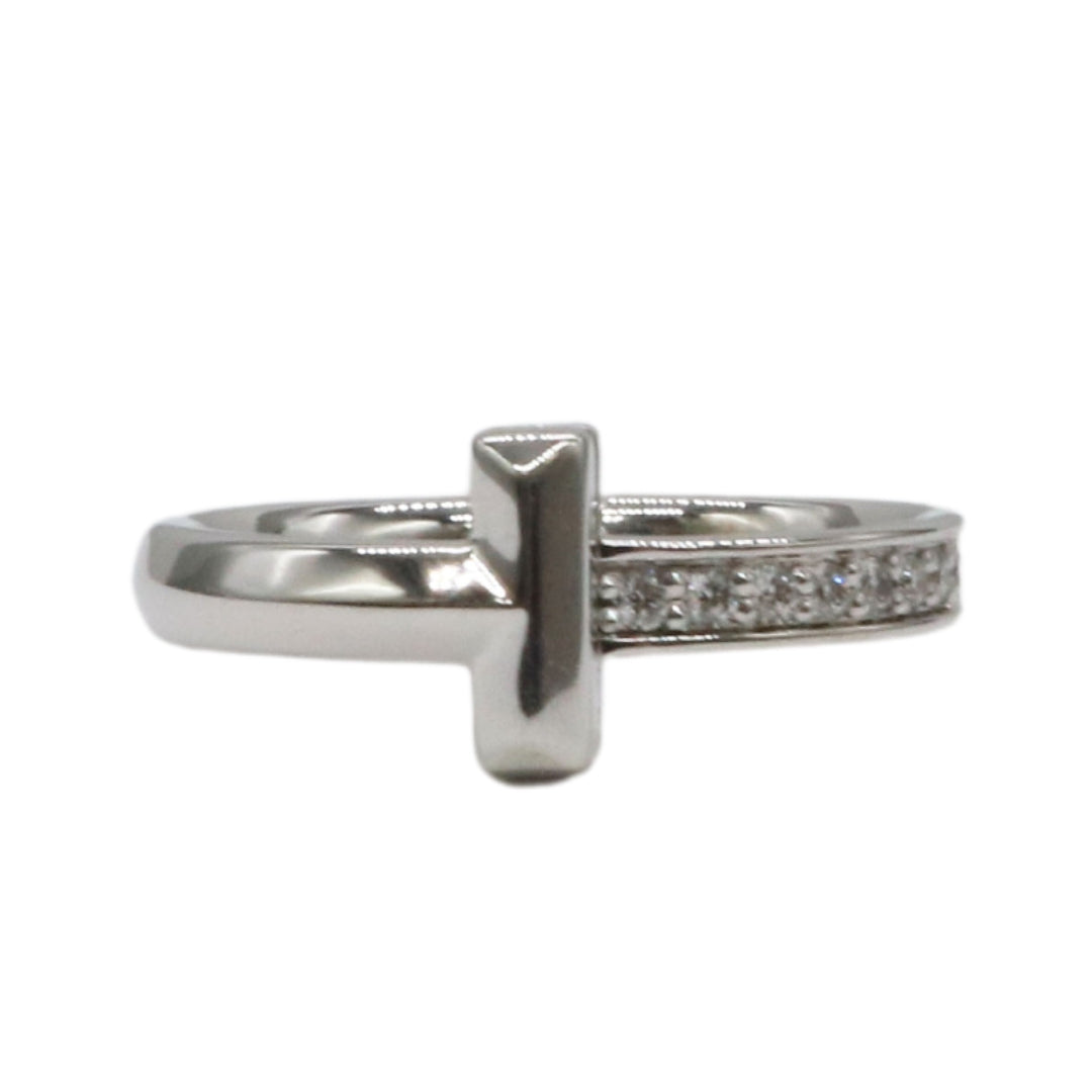 Tiffany&Co.【ティファニー】<br>ダイヤモンド Tワン リング<br>K18WG<br>67795555<br>【USED】