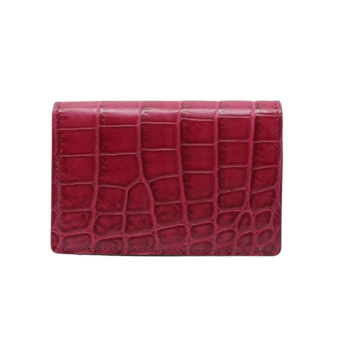 オリジナル<br>クロコダイル 名刺入れ<br>マット ローズピンク<br>【NEW】