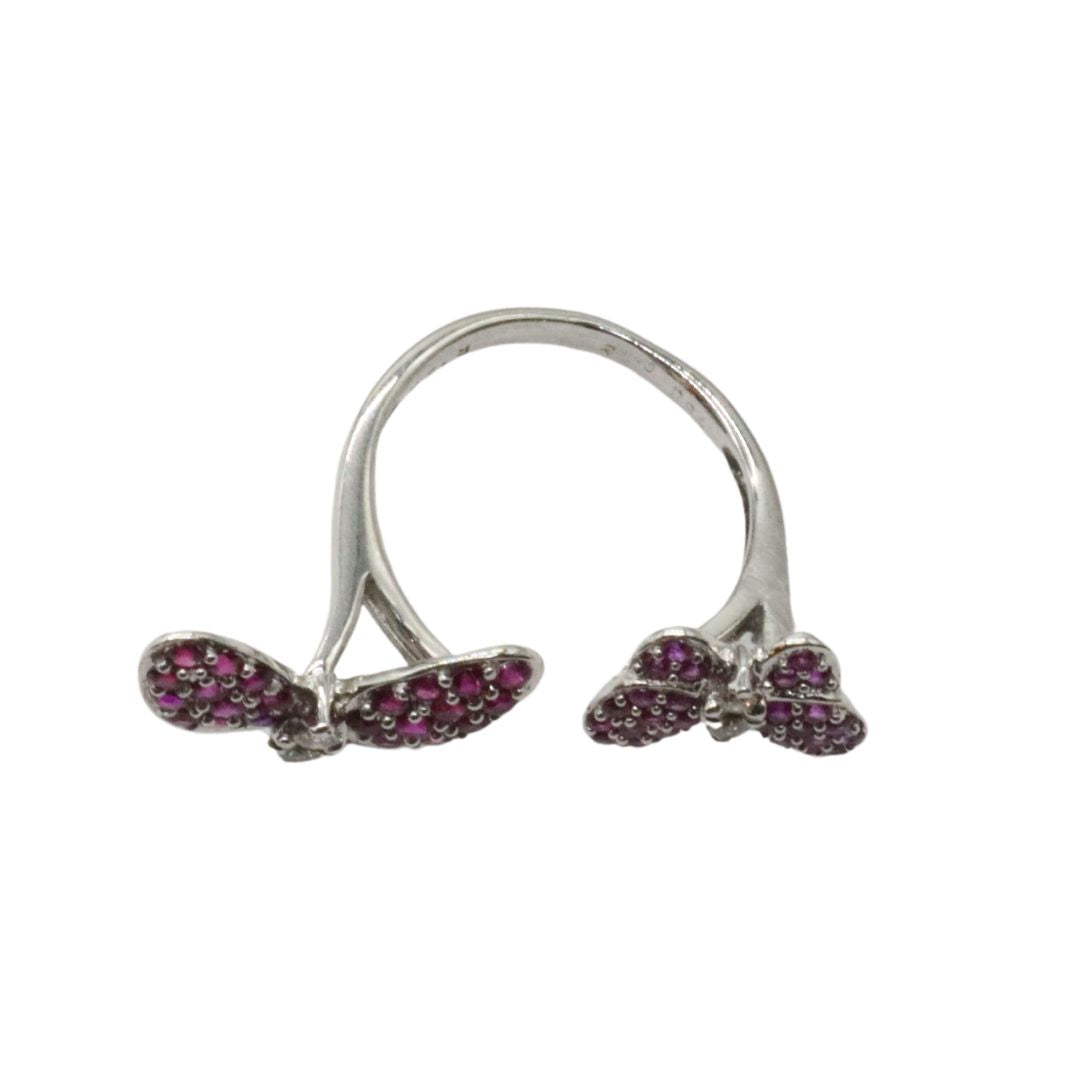 ORIGINAL JEWELRY<br>【オリジナルジュエリー】<br>K18WG/D0.13 R1.25<br>バタフライリング<br>【NEW】