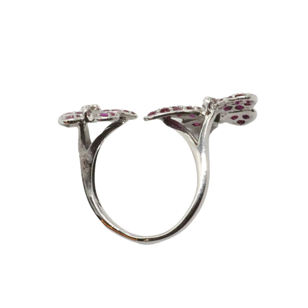 ORIGINAL JEWELRY<br>【オリジナルジュエリー】<br>K18WG/D0.13 R1.25<br>バタフライリング<br>【NEW】