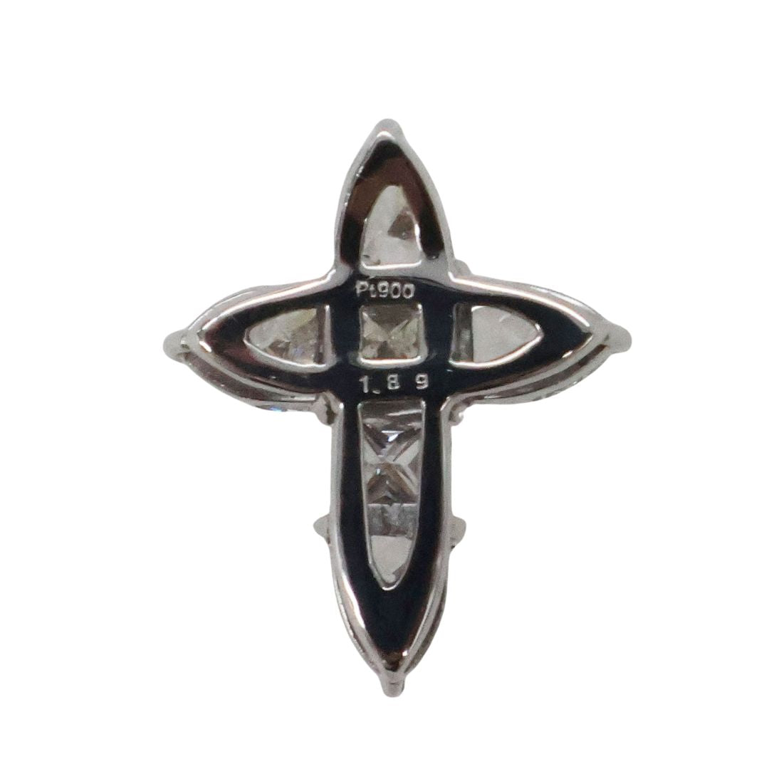 PT900 D1.89ct<br>クロスダイヤモンド トップ<br>【NEW】