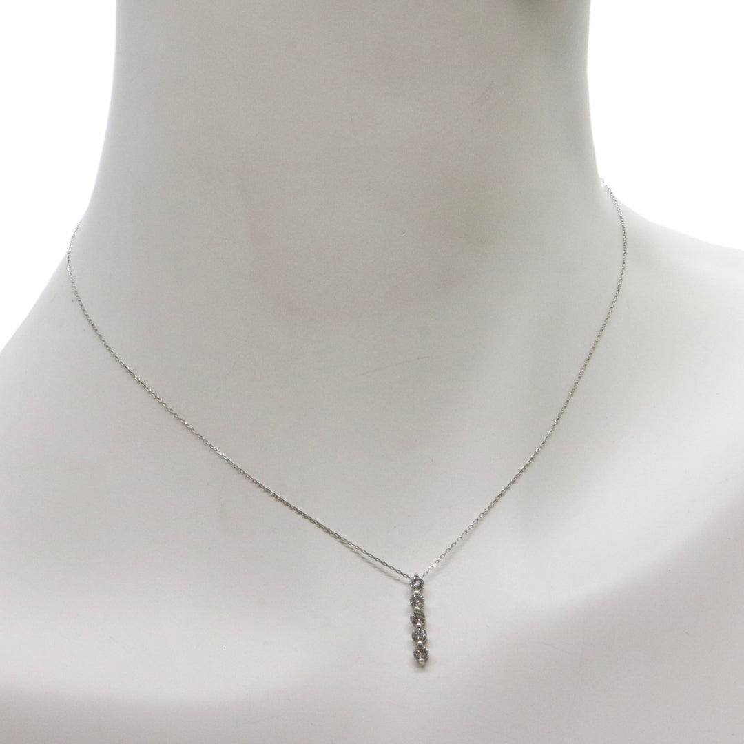 PT900/850/D0.50ct<br>5粒 ダイヤモンドネックレス<br>【NEW】