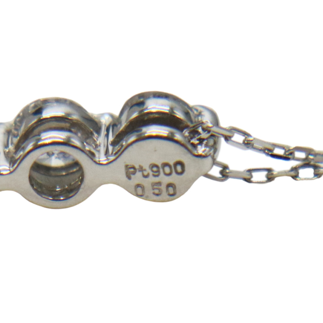PT900/850/D0.50ct<br>5粒 ダイヤモンドネックレス<br>【NEW】