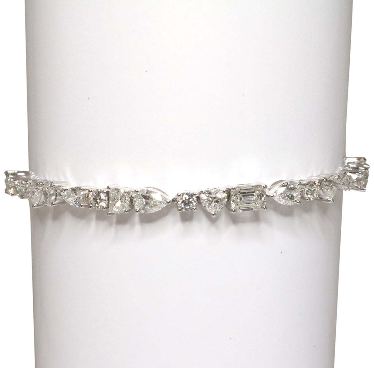 PT950 D7.120ct<BR>マルチダイヤモンド<BR>テニスブレスレット<BR>【NEW】