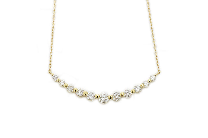 K18YG/D0.50ct<BR>扇モチーフ<BR>ダイヤモンドペンダント<BR>【NEW】