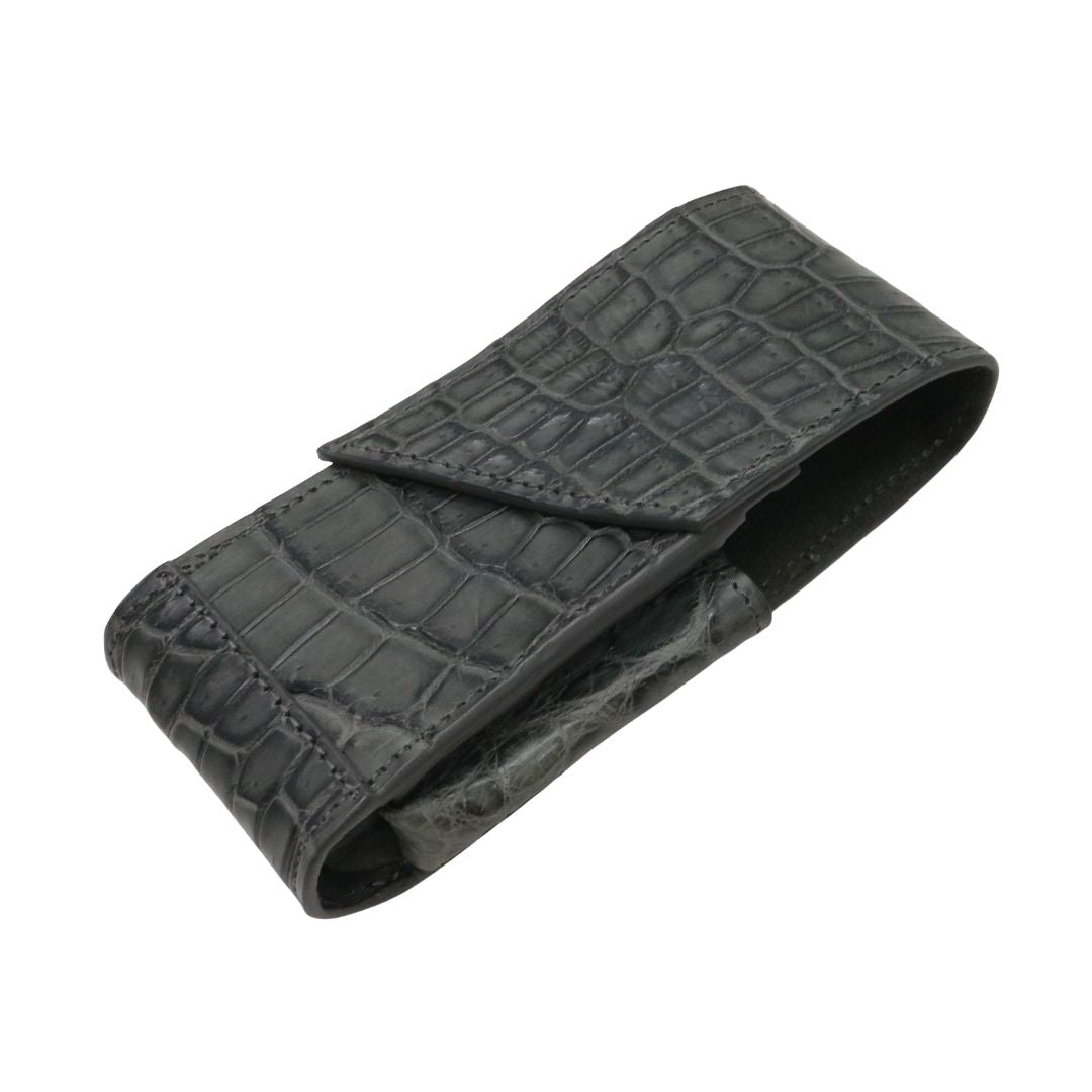 オリジナル<br>クロコダイル IQOSケース<BR>グレー<BR>【NEW】