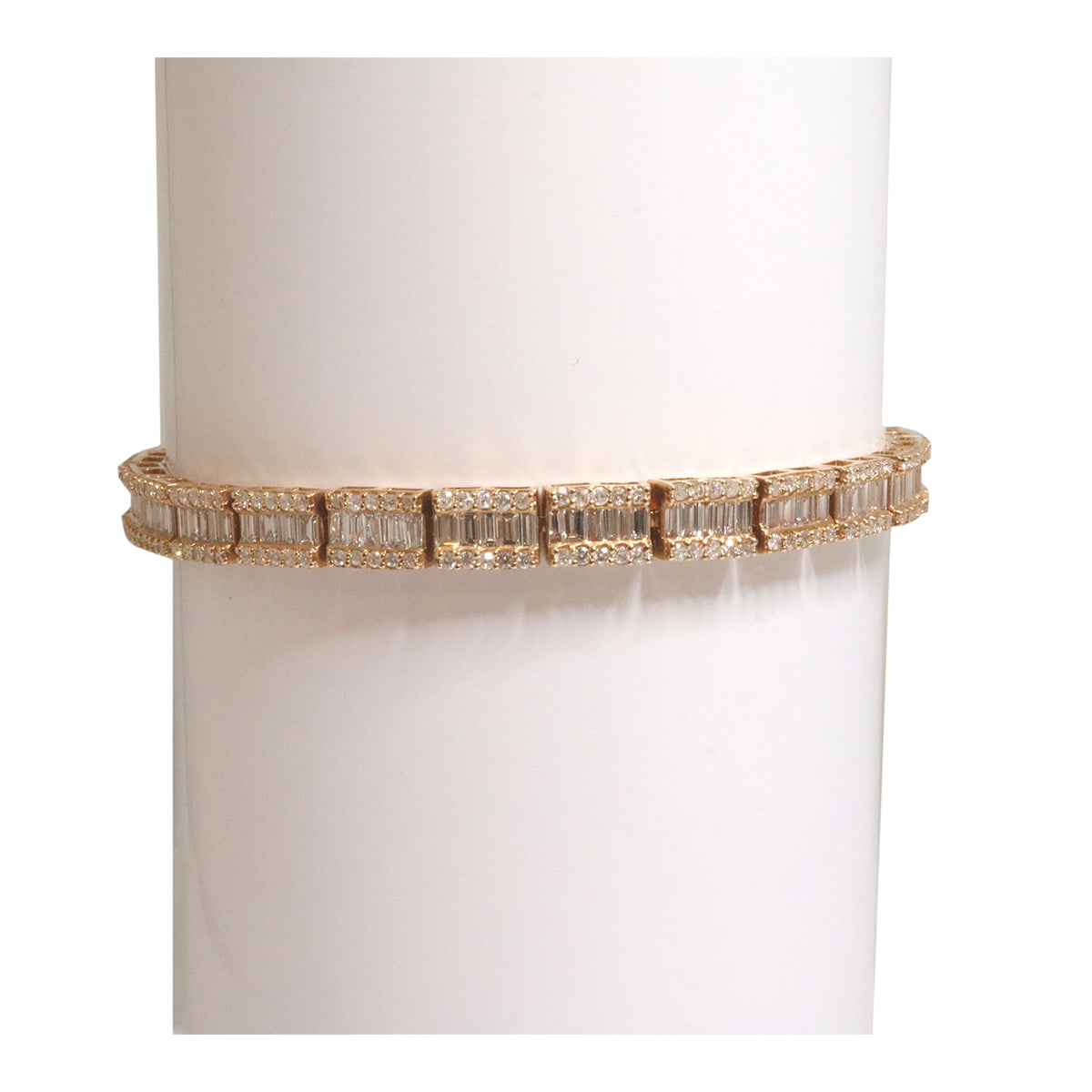 K18PG/D5.00ct<BR>バケットダイヤモンド<BR>テニスブレスレット<BR>【NEW】