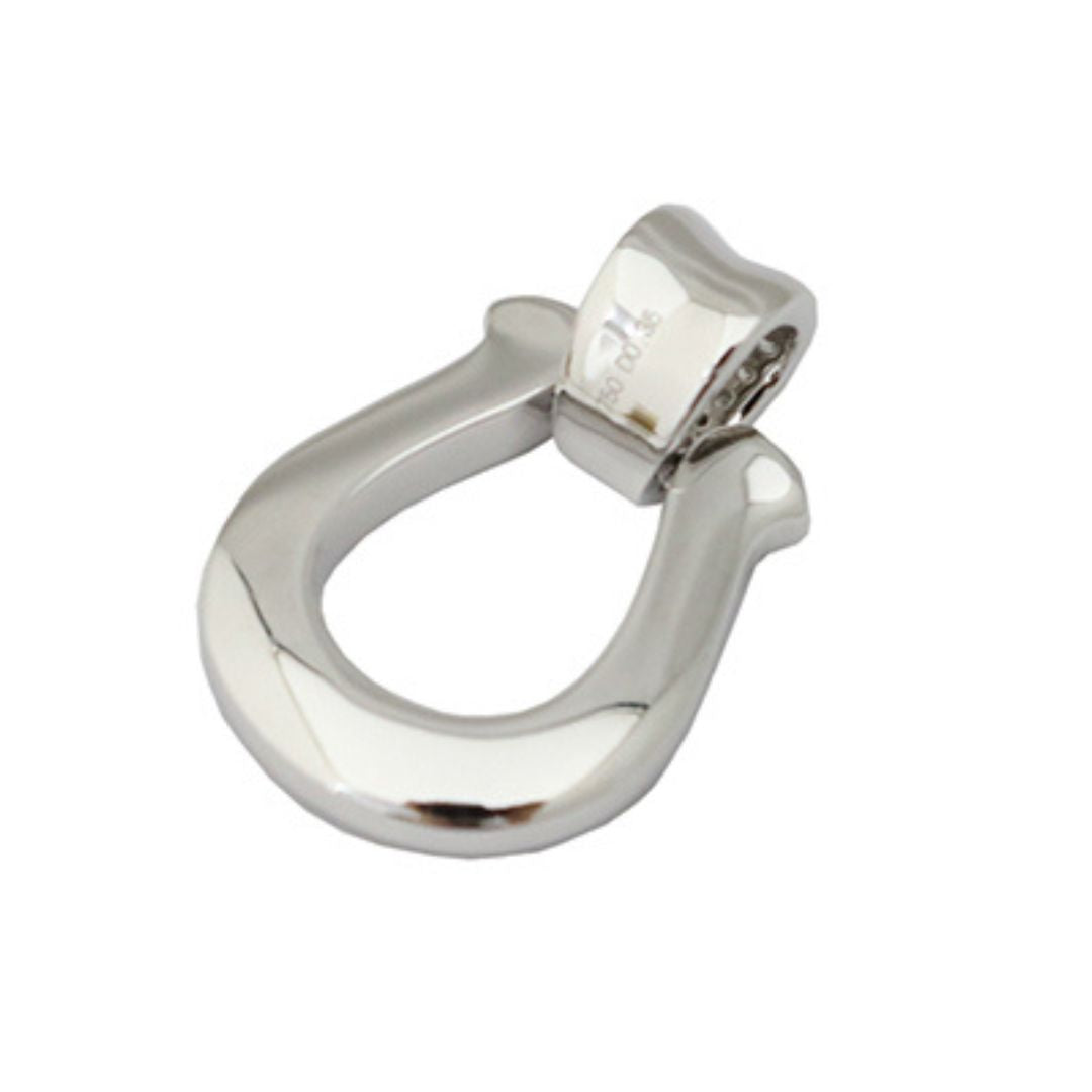 K18WG/D0.35ct<BR>馬蹄モチーフ<BR>ダイヤモンドトップ<BR>Mサイズ<BR>【NEW】