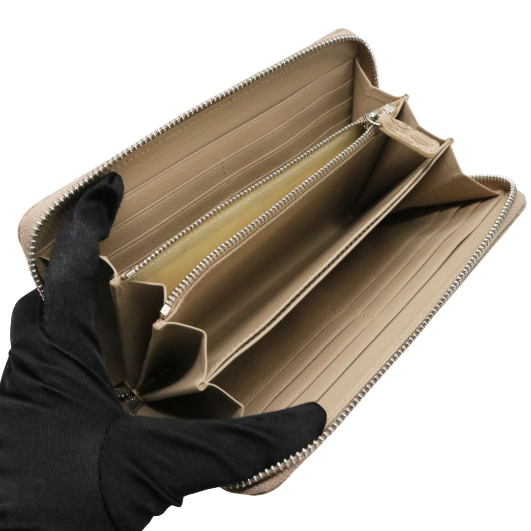 オリジナル<br>クロコダイル ロングウォレット<br>マット グレージュ/シルバー金具<br>【NEW】