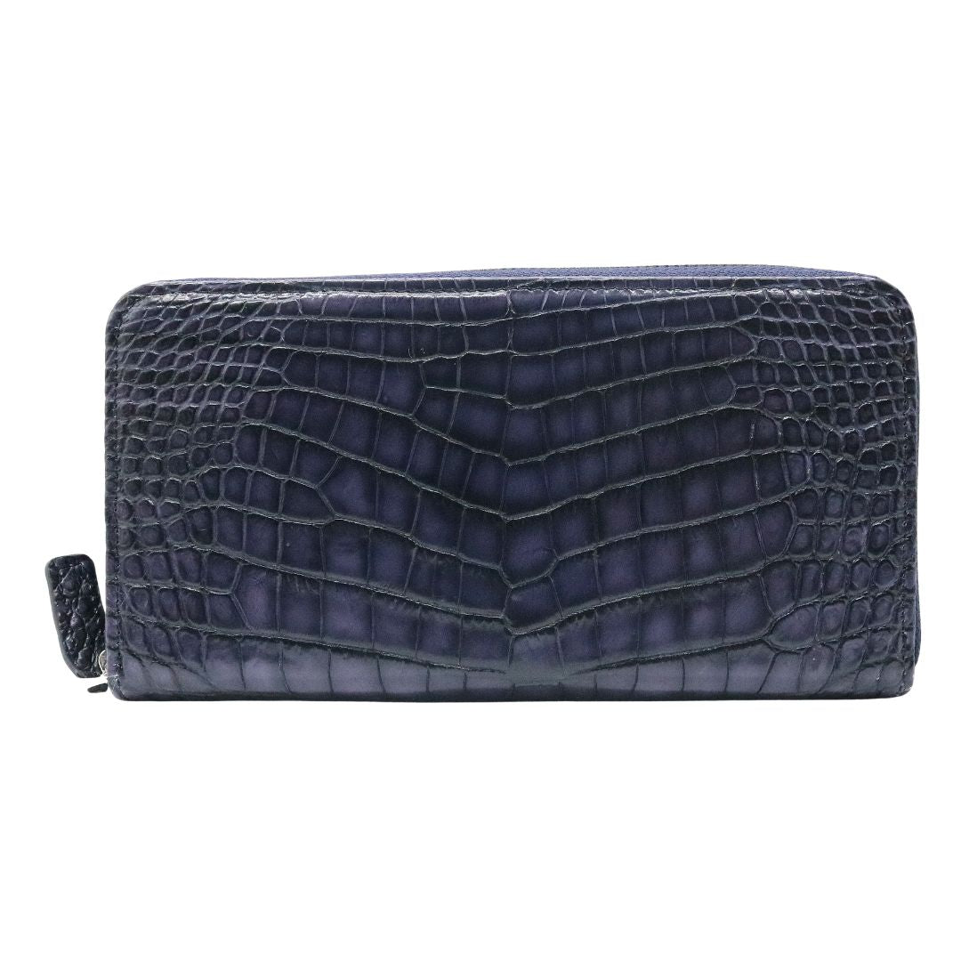 オリジナル<br>クロコダイル ロングウォレット<br>マット アメジスト/シルバー金具<br>【NEW】