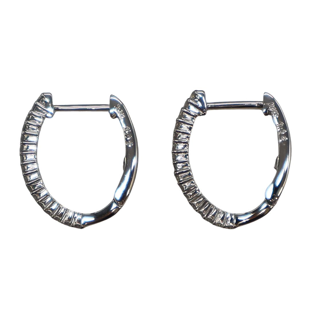 PT900 D0.24ct<br>ダイヤモンド フープピアス<br>【NEW】