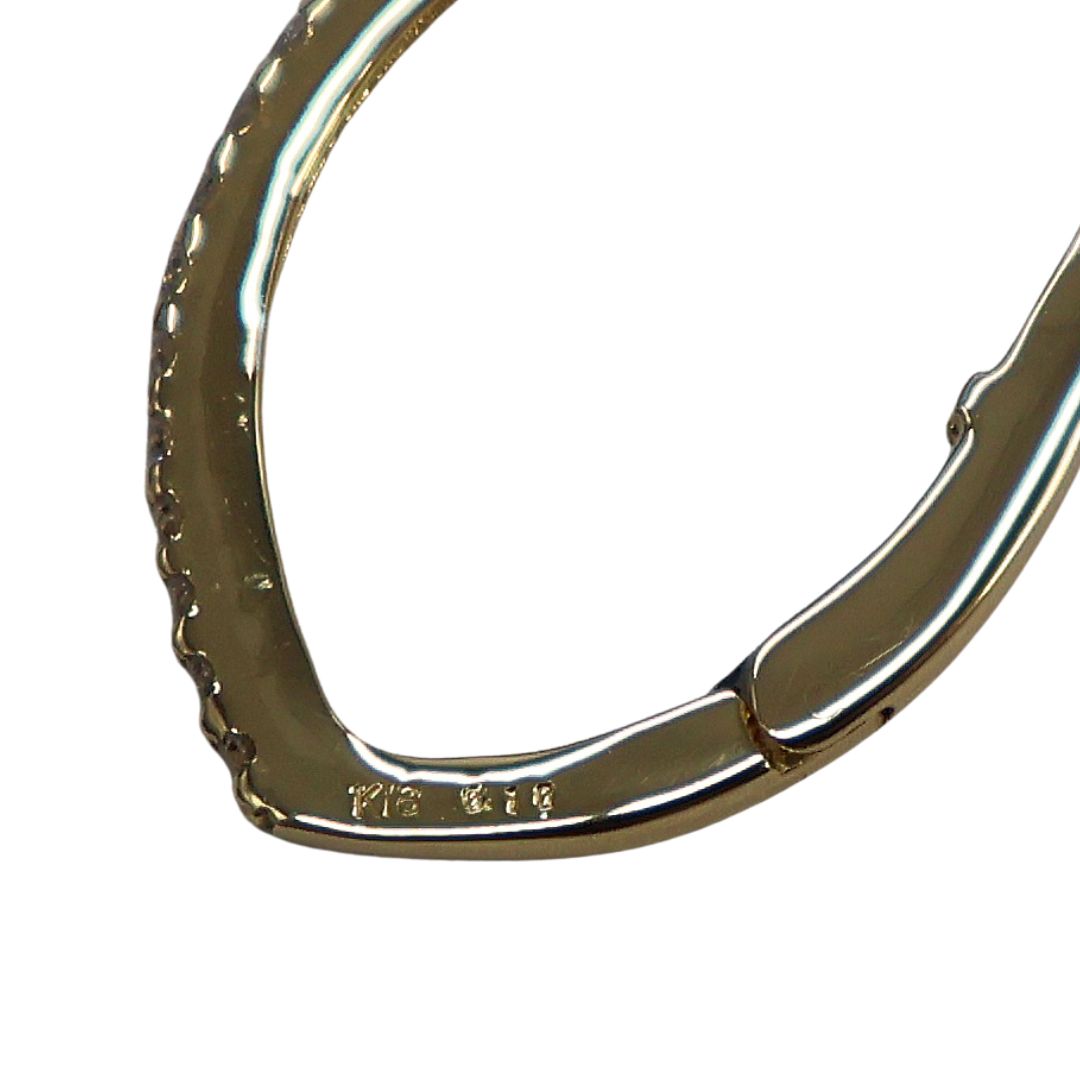 K18YG D0.20ct<br>ダイヤモンド フープピアス<br>【NEW】