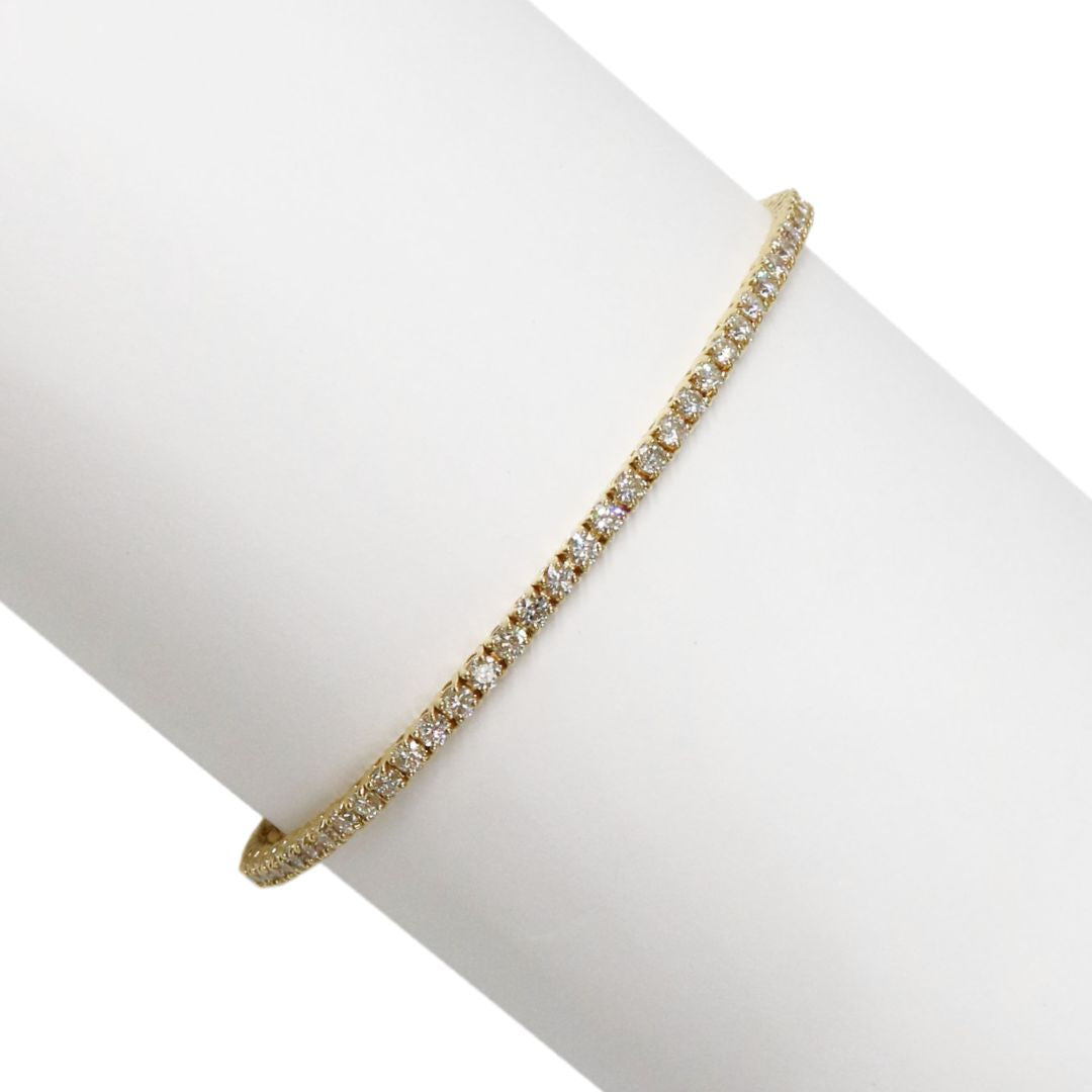 K18YG D3.01ct<br>ダイヤモンド テニスブレスレット<br>【NEW】