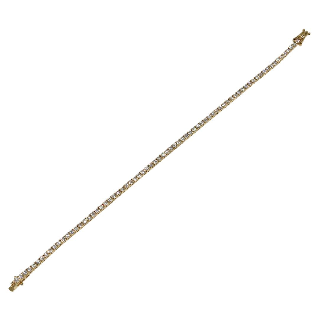 K18YG D3.01ct<br>ダイヤモンド テニスブレスレット<br>【NEW】
