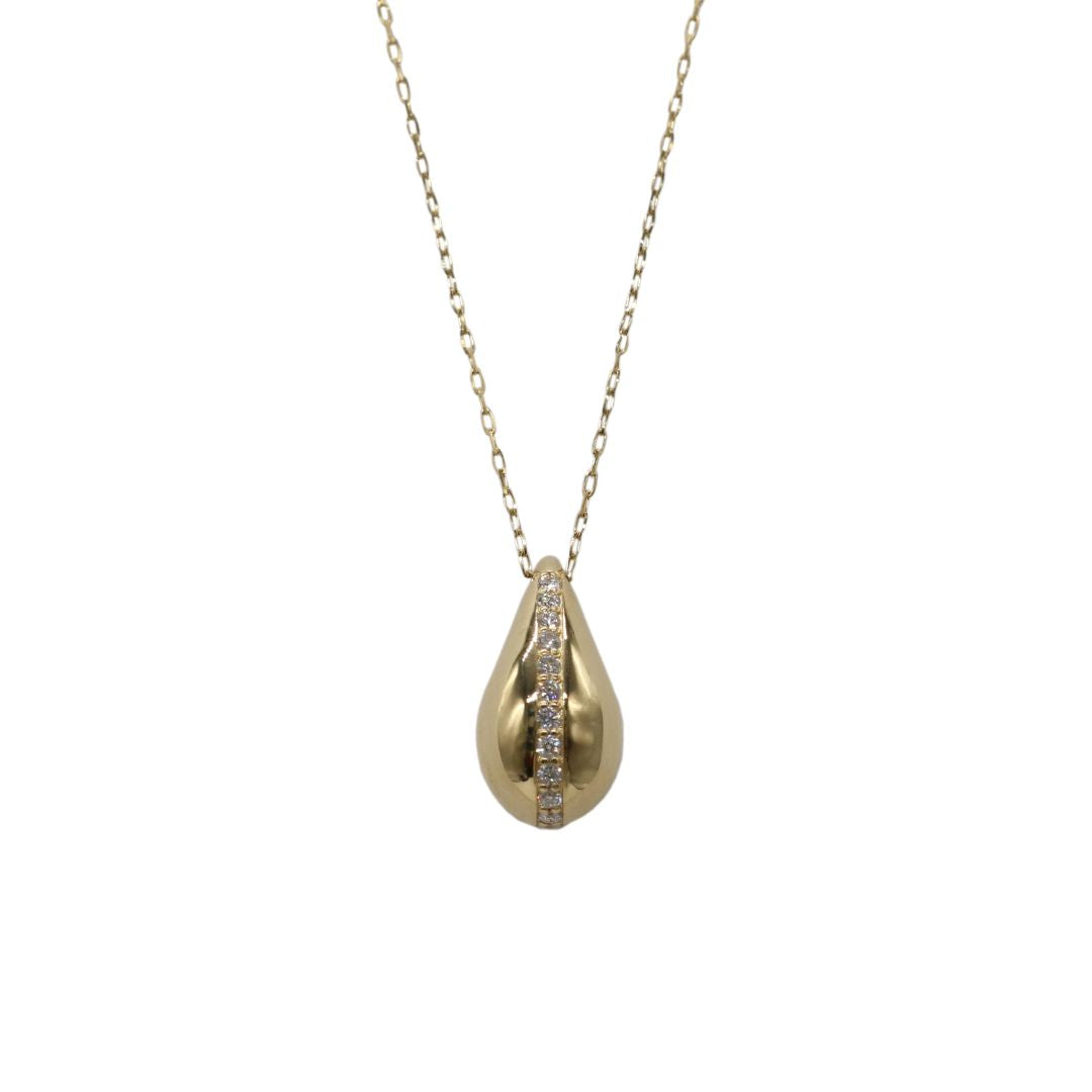 ORIGINAL JEWELRY <br>【オリジナルジュエリー】<br>K18YG D0.14ct<br>しずく ダイヤモンドネックレス<br>【NEW】